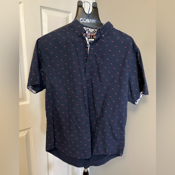 Denim & Flower Navy Men's Shirt - Picture 1 of 3